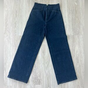 PAIGE Sasha Wide Leg Jeans Women’s 27P Dark Wash Edinburgh Mid Rise 29.5 Inseam